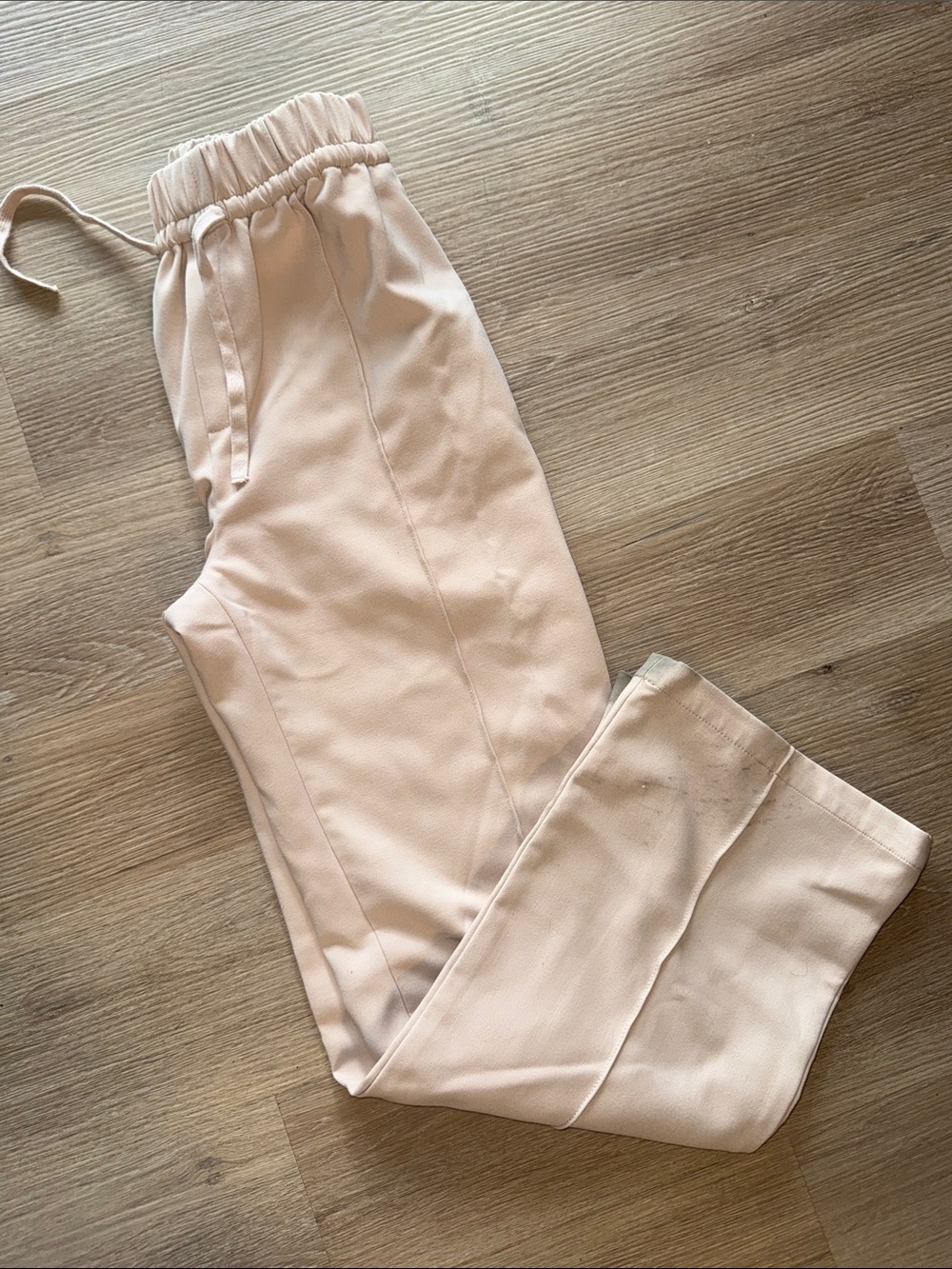 TREASURE & BOND Tan Beige Elastic-Waist Track Pants Long Sweatpants